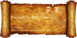 Pozsár Mínea névjegykártya